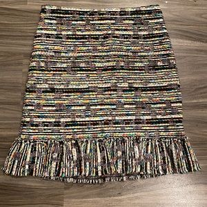 Ann Taylor fringe colorful skirt